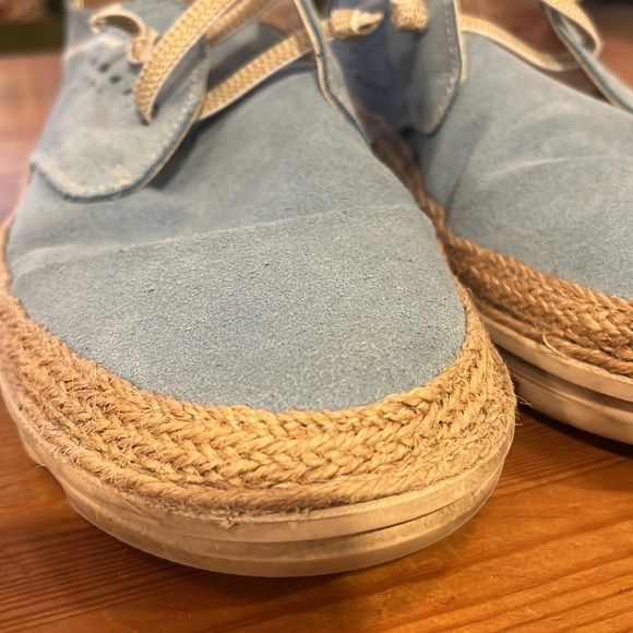 OnFoot Blue Suede Perforated Lace Up Sneakers made in Spain eu 42 - Picture 3 of 12